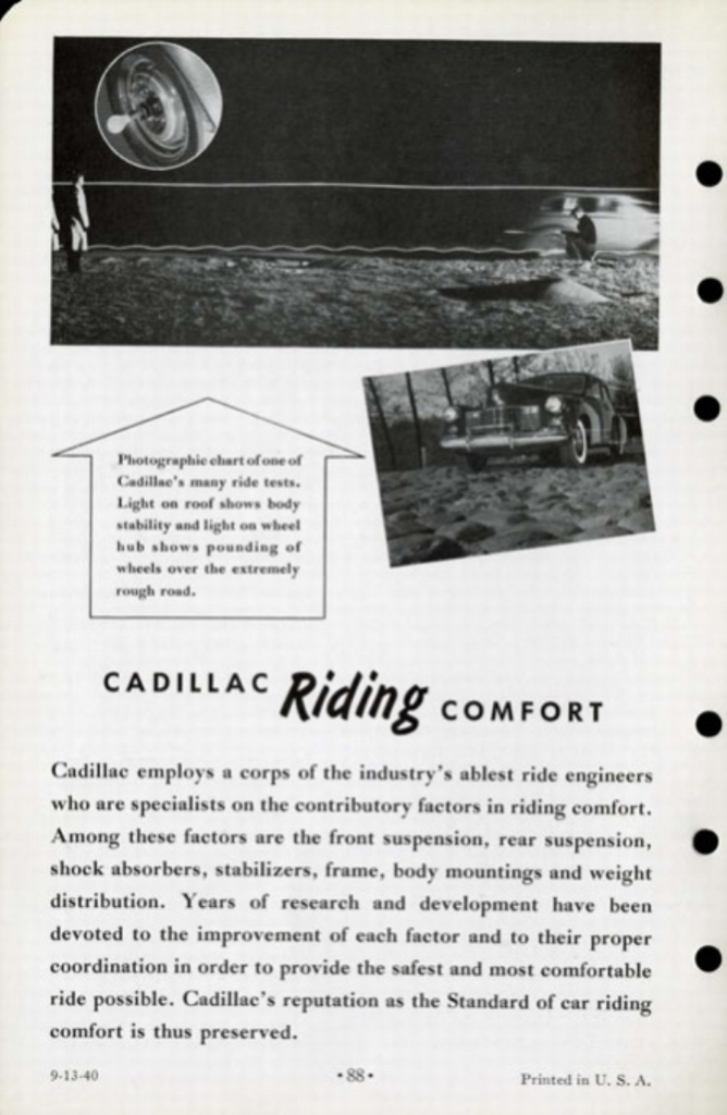 1941 Cadillac Salesmans Data Book Page 53